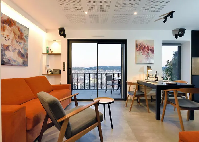 Aix Rooftop Appartement Luxe T2 - Hypercentre Rotonde - Terrasse - Vue - Parking