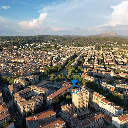Aix Rooftop Appartement Luxe T2 - Hypercentre Rotonde - Terrasse - Vue - Parking Aix-en-Provence Exterior foto